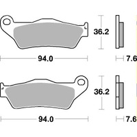 SBS 671HF FRONT/REAR PADS - CERAMIC STREET