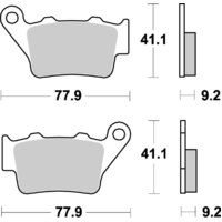 SBS 675SI FRONT/REAR PADS - SINTER OFF ROAD