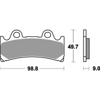 SBS 683RQ REAR PADS - CARBON TECH RACE