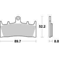 SBS 686HF FRONT/REAR PADS - CERAMIC STREET