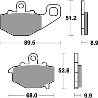 SBS 687HF REAR PADS - CERAMIC