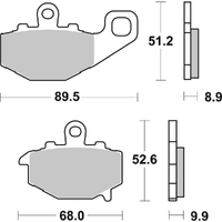 SBS 687RQ RACING REAR PADS - CARBON TECH 
