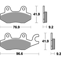 SBS 688HF FRONT/REAR PADS - CERAMIC STREET