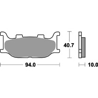 SBS 691HF FRONT/REAR PADS - CERAMIC STREET