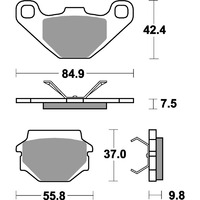 SBS 692SI FRONT/REAR PADS - SINTER OFF ROAD