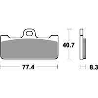 SBS 695RS FRONT PADS - SINTER ROAD RACE