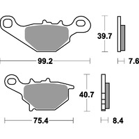 SBS 702SI FRONT/REARPADS - SINTER OFF ROAD