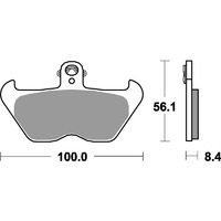 SBS 703HF FRONT/REAR PADS - CERAMIC STREET