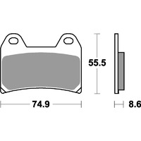 SBS 706DC FRONT PADS - DUAL CARBON RACE