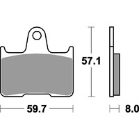 SBS 715HF FRONT/REAR PADS - CERAMIC STREET