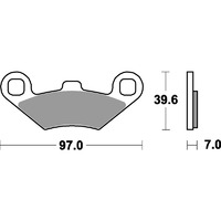 SBS 716SI FRONT/REAR PADS - SINTER OFF ROAD