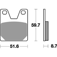 SBS 733RQ REAR PADS - CARBON TECH RACE