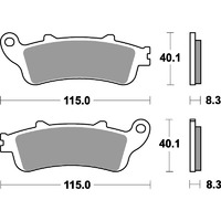 SBS 736HF FRONT/REAR PADS - CERAMIC STREET