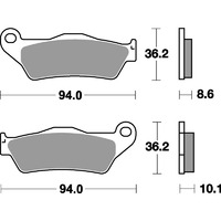 SBS 742LS REAR PADS - SINTER STREET