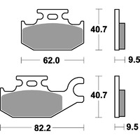 SBS 754SI FRONT/REAR PADS - SINTER OFF ROAD