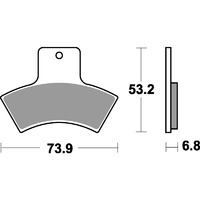 SBS 755ATS FRONT/REAR PADS - SINTER ATV