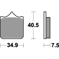 SBS 762RS FRONT PADS - SINTER ROAD RACE