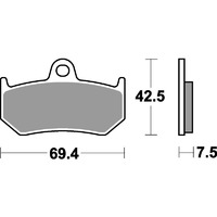 SBS 763LS REAR PADS - SINTER STREET