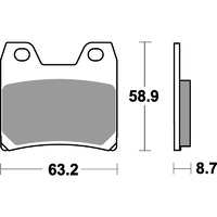 SBS 770HF FRONT/REAR PADS - CERAMIC STREET