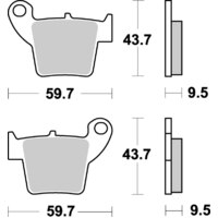 SBS 777RSI FRONT/REAR PADS - SBS SINTER OFF ROAD RACE PADS