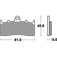 SBS 778HF FRONT/REAR PADS - CERAMIC STREET