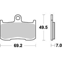 SBS 782H.HS FRONT PADS - SINTER STREET AMERICAN V-TWIN