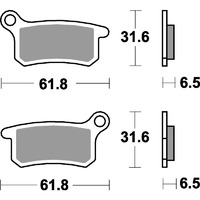 SBS 783SI FRONT/REAR PADS - SINTER OFF ROAD