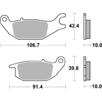 SBS 784HF FRONT/REAR PADS - CERAMIC STREET