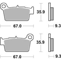 SBS 790SI FRONT/REAR PADS - SINTER OFF ROAD