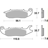 SBS 797HF FRONT/REAR PADS - CERAMIC STREET