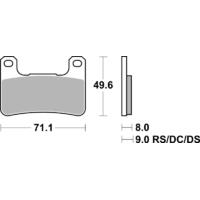 SBS 806RS FRONT PADS - SINTER ROAD RACE