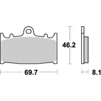 SBS 806RST FRONT PADS - SINTER ROAD RACE