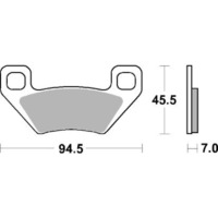 SBS 822ATS FRONT/REAR PADS - SINTER ATV