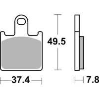 SBS 838SP FRONT/REAR PADS - EVO SINTER STREET