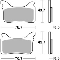 SBS 842RSI FRONT/REARPADS - SINTER OFF ROAD RACE