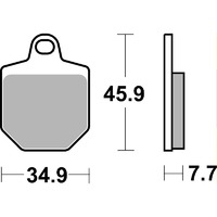 SBS 843RSI FRONT/REAR PADS - SINTER OFF ROAD RACE