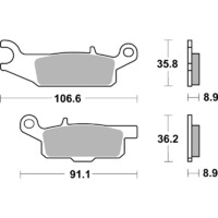 SBS 851SI FRONT/REAR PADS - SINTER OFF ROAD