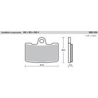 SBS 856H.HS FRONT PADS - SINTER STREET AMERICAN V-TWIN