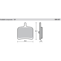 SBS 857H.LS REAR PADS - SINTER STREET AMERICAN V-TWIN