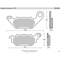 SBS 858HF FRONT/REAR PADS - CERAMIC STREET