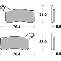 SBS 866RSI FRONT/REAR PADS - SINTER OFF ROAD RACE