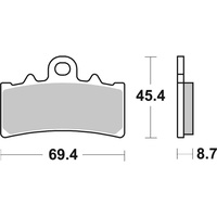 SBS RACING BRAKE PADS SINTER RACE FRONT - 877RS