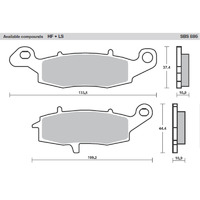 SBS 886LS REAR PADS - SINTER STREET