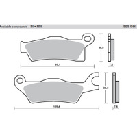 SBS 911SI FRONT/REAR PADS - SINTER OFF ROAD