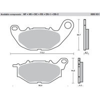 SBS 931DC FRONT PADS - DUAL CARBON RACE YAMAHA R3