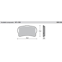 SBS 939RSI FRONT/REAR PADS - SINTER OFF ROAD RACE