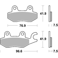 SBS 955RST FRONT PADS - ROAD AND TRACK SINTER KAWASAKI NINJA 400 FRONT
