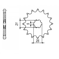 MTX 1467 STEEL FRONT SPROCKET 428 PITCH 13-TEETH - 10-074-13