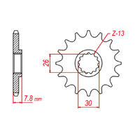 MTX 1184 STEEL FRONT SPROCKET 520 PITCH 18-TEETH - 10-1184-18