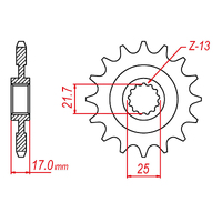 MTX 1373 STEEL FRONT SPROCKET 520 PITCH 15-TEETH - 10-MGS-15